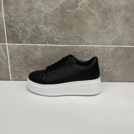 Women's Black Platform Trainers