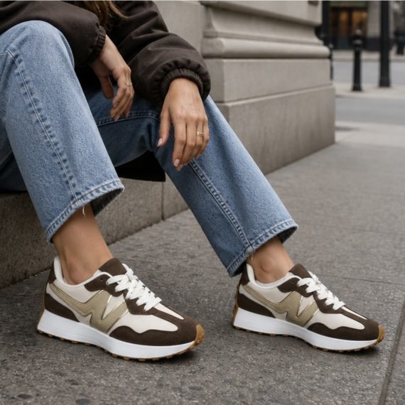 Brooke Chocolate Brown Contrast Trainers