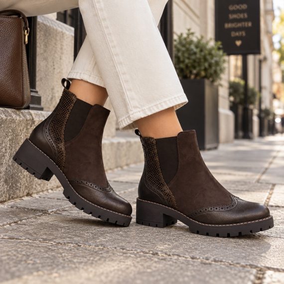 Samie Chocolate Brown Chelsea Boots